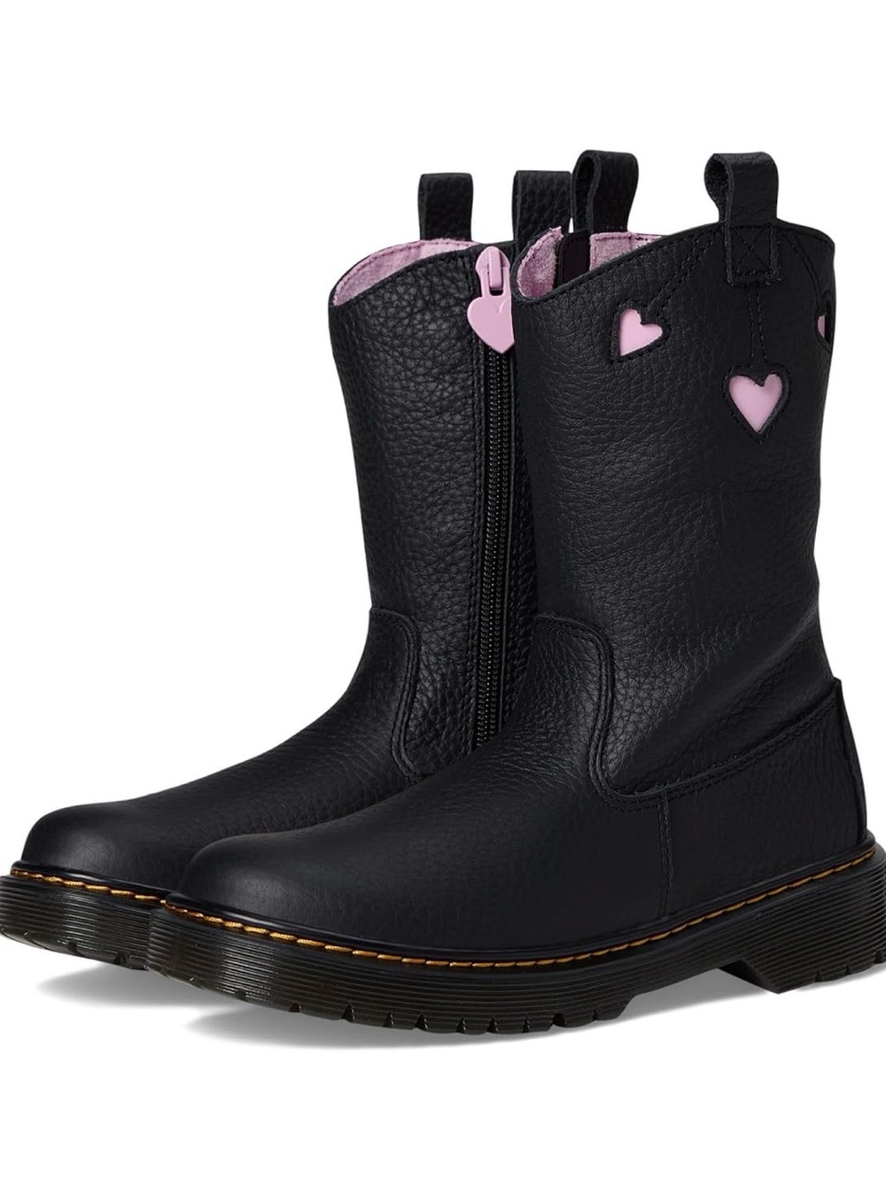 Dr martens junior bex heart pull-on high boots size 4